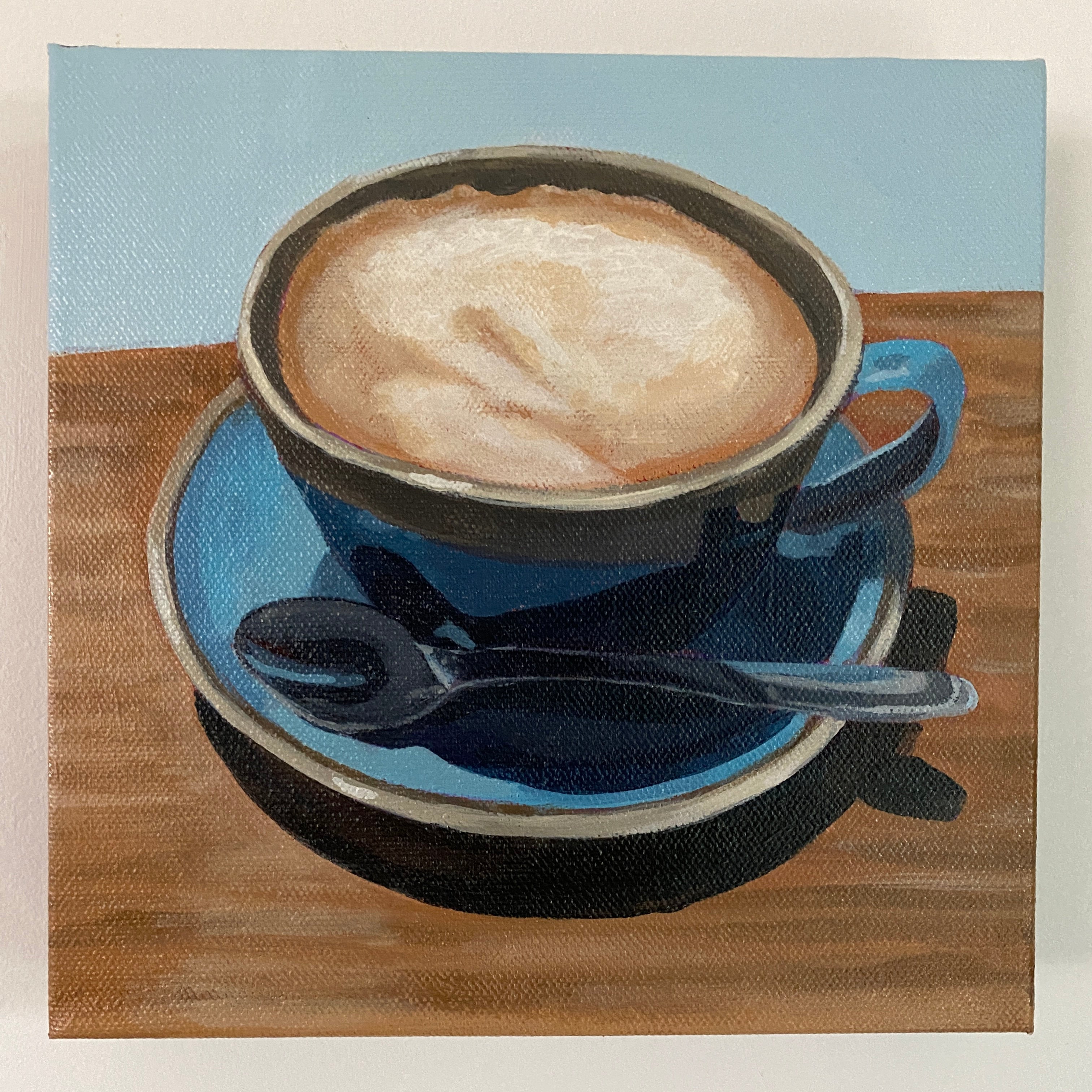 Cappuccino in Blue Cup